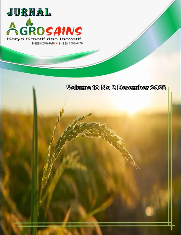 					View Vol. 10 No. 2 (2025): JURNAL AGROSAINS : Karya Kreatif dan Inovatif
				